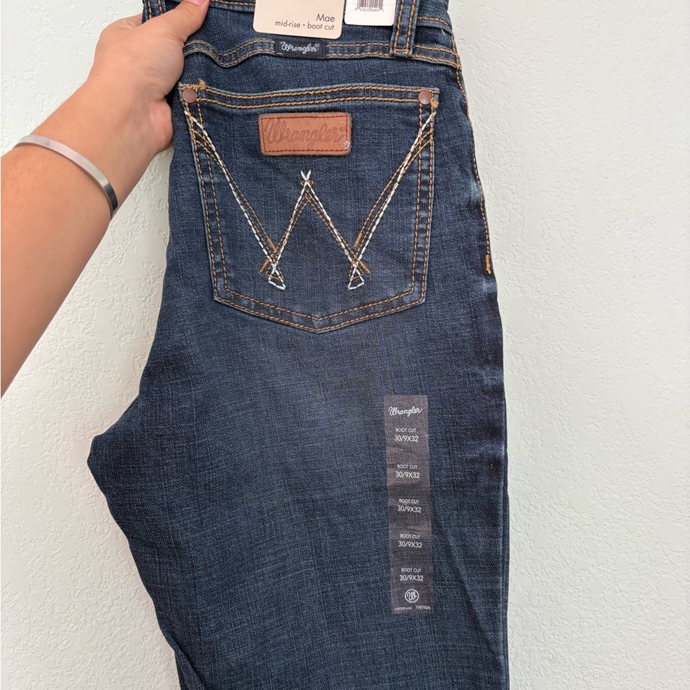 Wrangler Women's Dark Blue Boot Cut Jeans - Picture 3 of 8